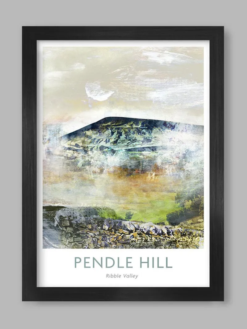 Pendle Hill - A3 Framed Poster Print